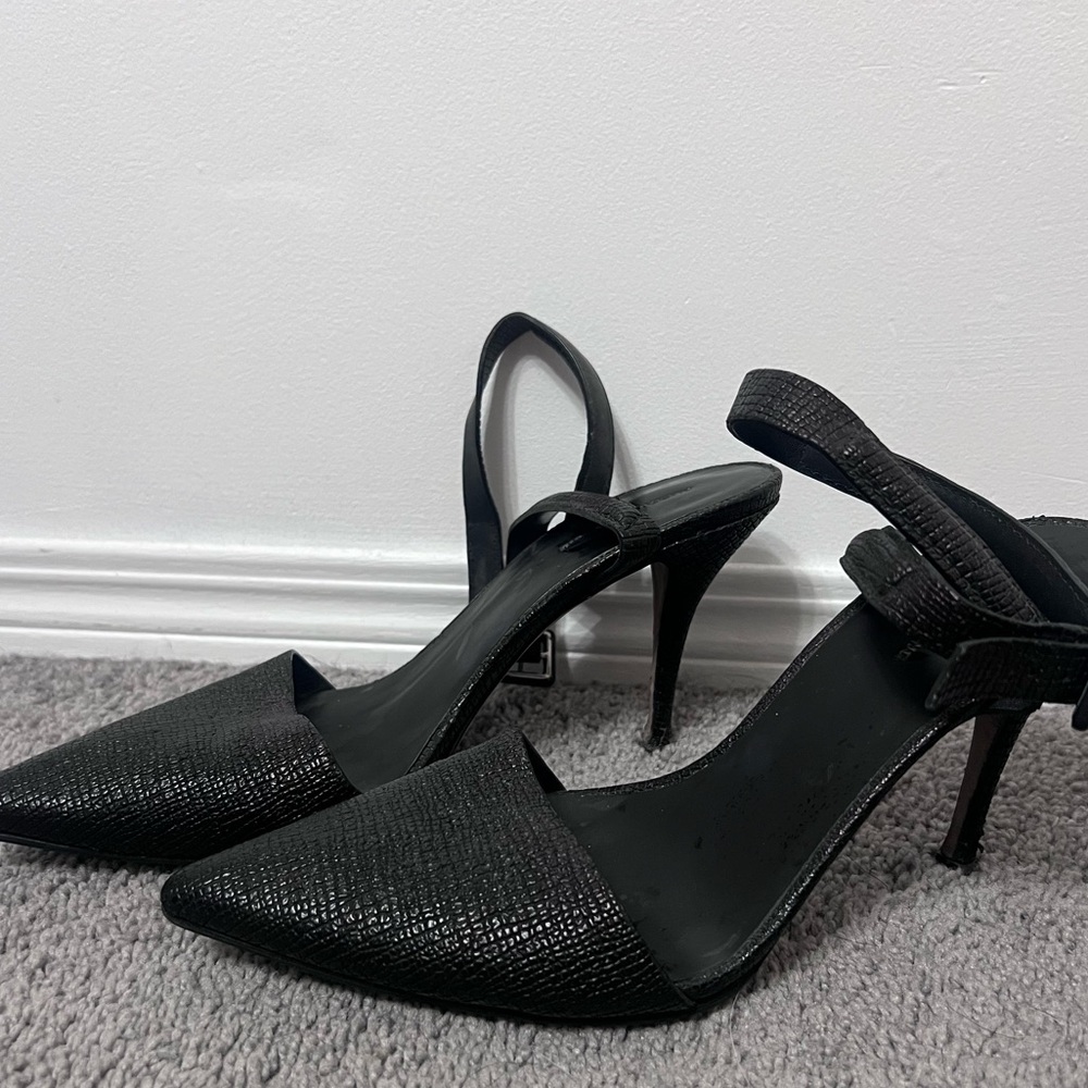 Alexander Wang black strappy pumps